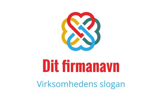 Fargerik sammenflettet hjerte logo design med moderne, leken stil