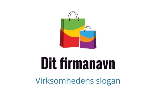 Fargerik logo design med handleposer og livlige lagdelte mønstre