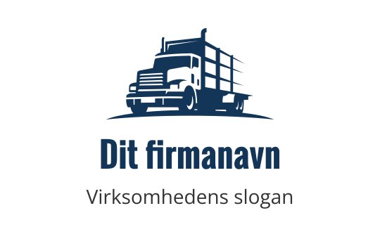 Fet lastebil logo design i marineblå med en strømlinjeformet silhuett