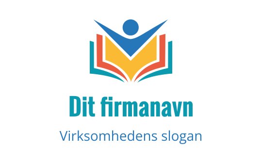 Fargerik logo med en åpen bok og en personikon