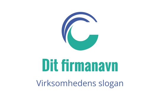 Moderne sirkulær logo med blå og teal bølgeelementer