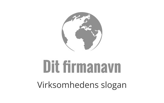 Moderne globus logo design i grått med fet typografi