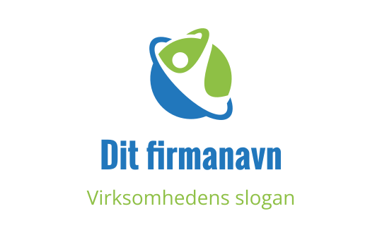 Moderne logo design med en stilisert figur i en globusform