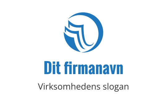Moderne blå logo med flytende bølgeelementer i en sirkelform