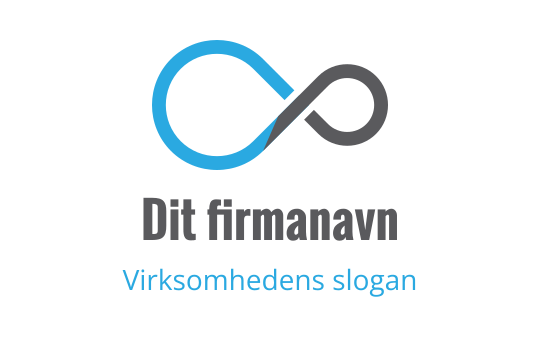 Moderne uendelig logo design med blå og grå elementer