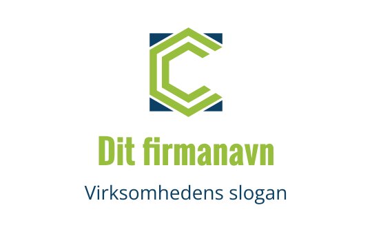 Moderne geometrisk logo med en stilisert grønn bokstav C