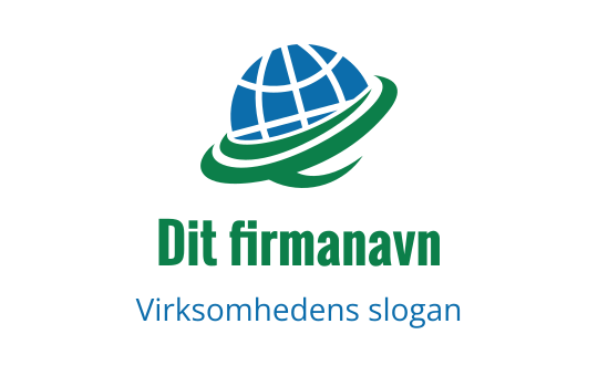 Moderne globus logo design med grønne og blå elementer