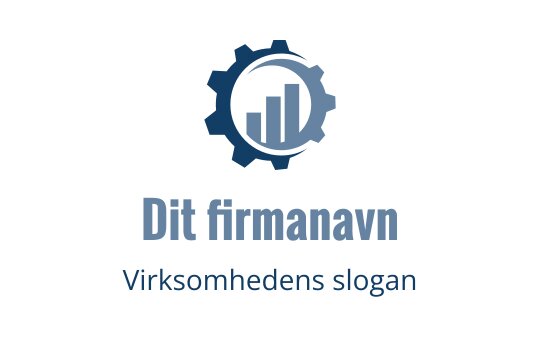 Moderne gir logo design med et søylediagram i blåtoner