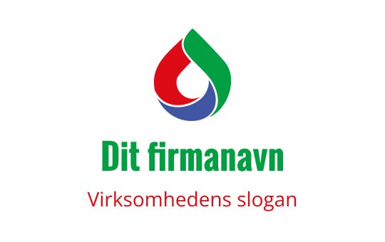 Fargerik dråpe logo design med røde, grønne og blå elementer