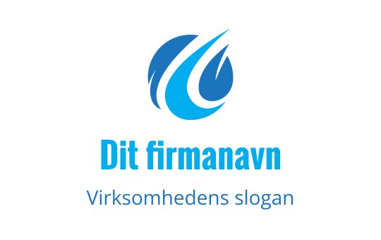 Moderne blå bølge logo design med flytende kurver