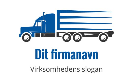 Fet blå lastebil logo design med strømlinjeformede linjer og moderne typografi