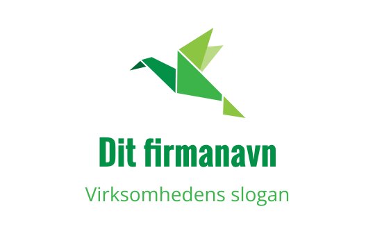 Moderne grønn origami fugl logo design med geometriske former