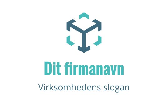 Moderne geometrisk logo design med en kube i teal aksenter
