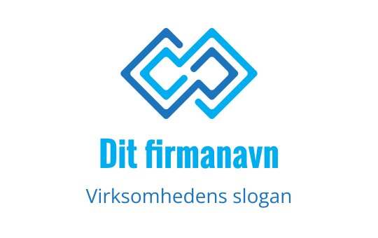 Moderne blå sammenflettede former logo design med et rent estetikk