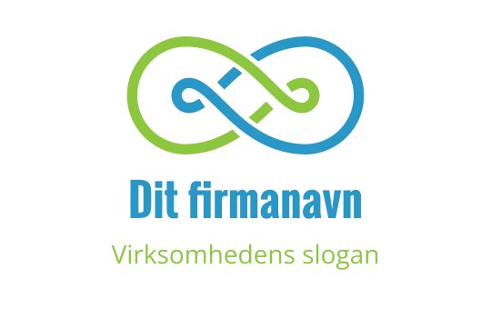 Moderne uendelig logo design i grønne og blå nyanser