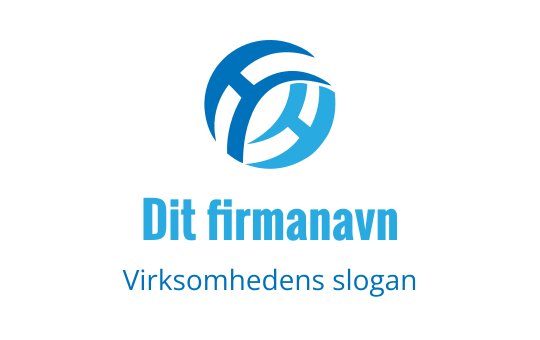 Moderne blå logo med sammenflettede sirkulære former