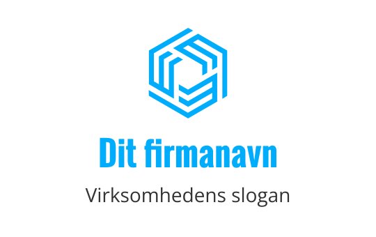 Moderne blå heksagonal logo design med sammenflettede linjer