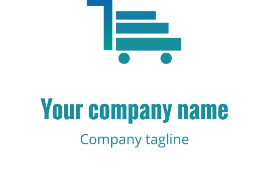 Moderne logo design med en stilisert vogn med stablede esker