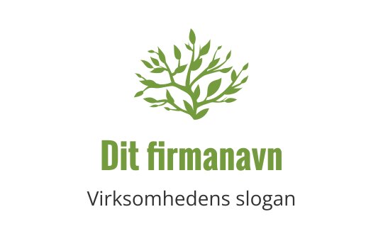 Moderne grønn trelogo med intrikate grener og blader