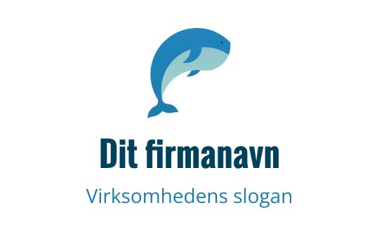 Lekent delfinlogo design i nyanser av blått og teal