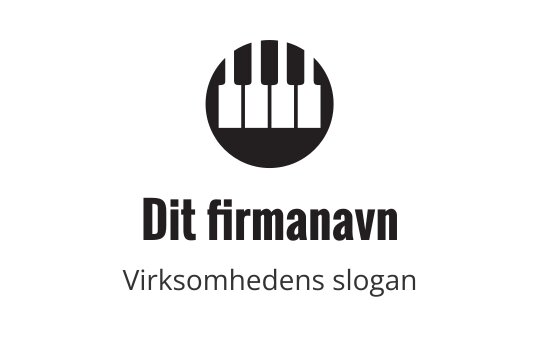 Moderne logo design med et sirkulært piano-tastaturmotiv
