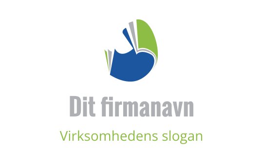 Moderne logo design med en blå og grønn abstrakt form
