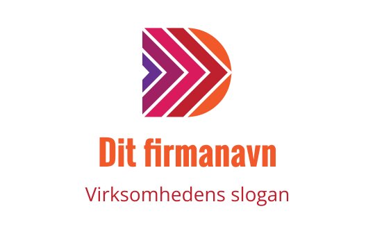 Moderne logo design med en stilisert bokstav D og livlige piler