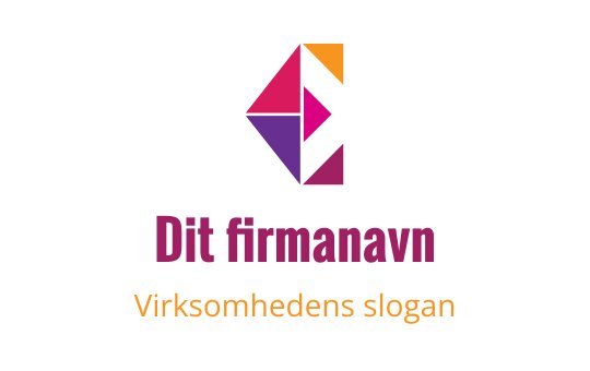 Fargerik geometrisk logo med trekanter og en stilisert bokstav E
