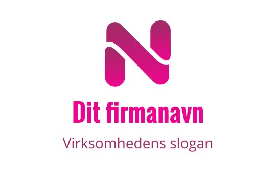 Moderne rosa logo med en stilisert bokstav N