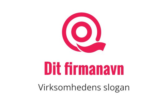 Moderne sirkulær logo design med røde og svarte elementer
