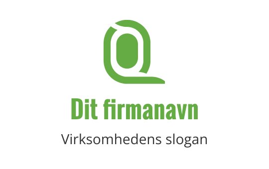 Moderne grønn logo design med en stilisert bokstav Q