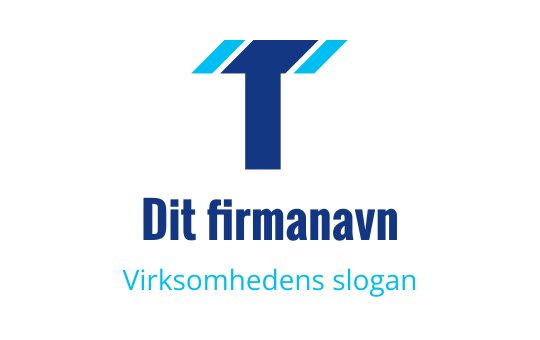 Moderne blå og teal logo design med en stilisert bokstav T