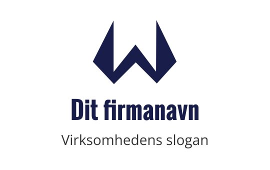 Moderne blå logo med en stilisert W med skarpe vinkler