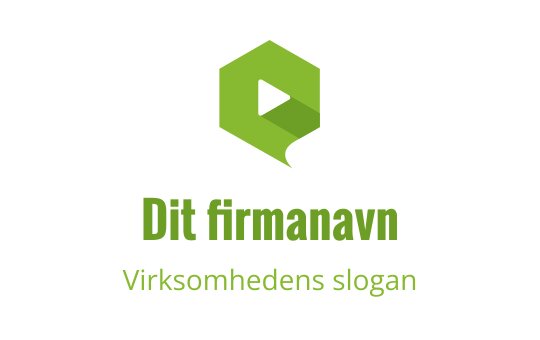Moderne grønn sekskant logo design med et spilleknapp-element