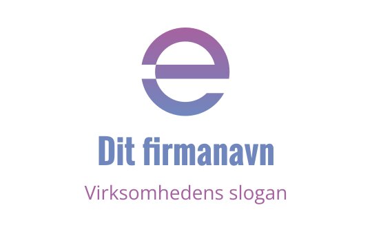 Moderne logo design med en stilisert bokstav 'e' i gradientfarger