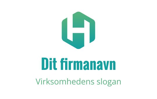 Moderne sekskantet logo design med en stilisert bokstav H i teal