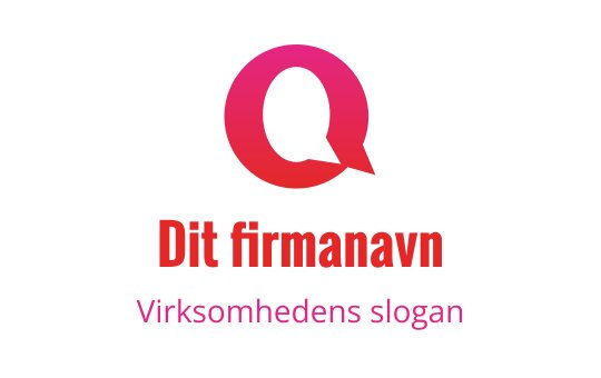 Moderne gradient logo design med en stilisert bokstav Q i rosa