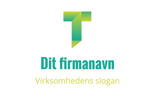 Moderne geometrisk logo med en stilisert grønn bokstav T