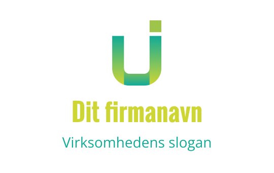 Moderne logo design med en stilisert bokstav "U" i grønn gradient