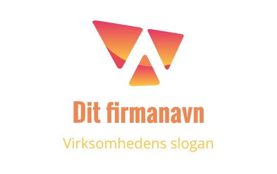 Moderne logo design med overlappende trekanter i gradient rosa og oransje