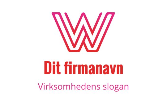 Stilig rød og rosa logo med en fet bokstav W