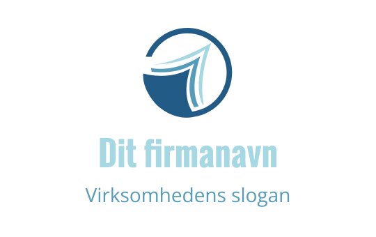 Moderne blå logo med et stilisert tall syv i en sirkel