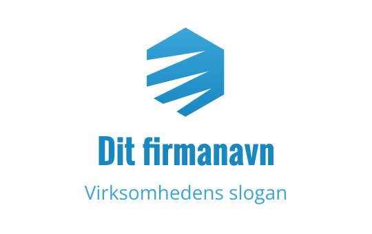 Moderne blå logo med en sekskantet form og dynamiske linjer