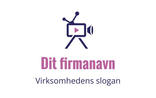 Kreativ logo design med et videokamera og en avspillingsknapp