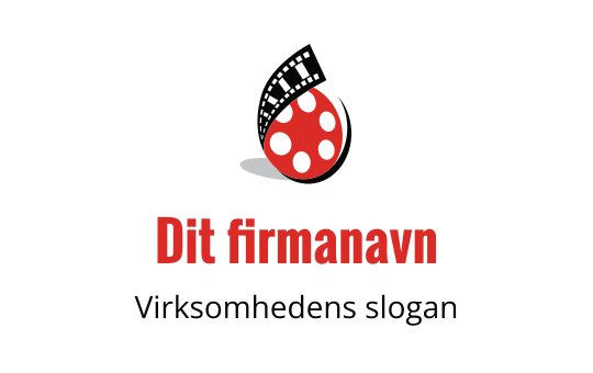 Lekent marihøne logo design med et filmrull-element