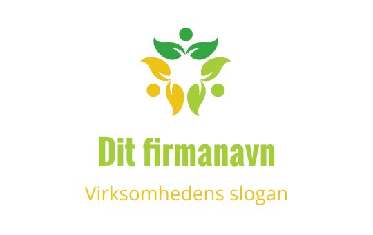 Fargerik logo med stiliserte blader og menneskefigurer