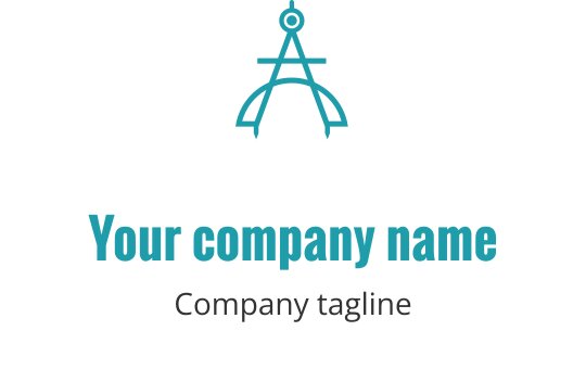 Moderne logo design med en kompass og ren typografi