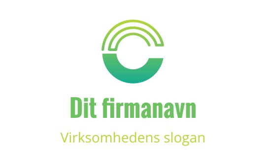 Moderne sirkulær logo design med grønn gradient og buede linjer