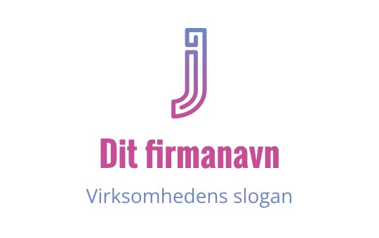 Moderne logo design med en stilisert bokstav 'j' i gradient rosa og lilla