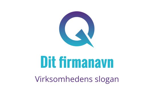 Moderne gradient logo design med en stilisert bokstav Q